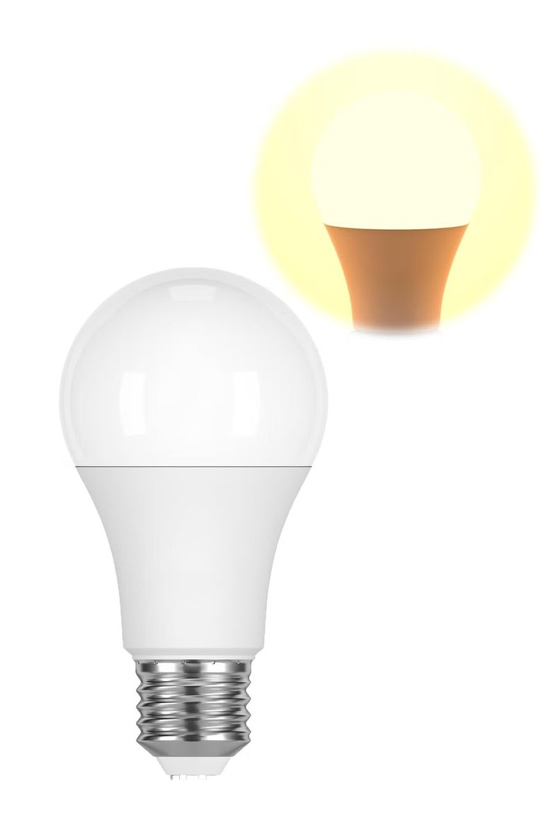 E27 Milky Round LED Bulb 15W Warm Yellow - 1 Piece - Image 1