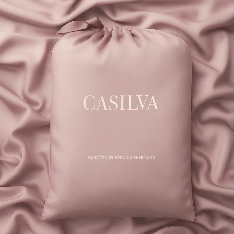 CASILVA Eucalyptus Sheets Infused with Silver for AntiOdor Softer Than Silk Fibers More Cooling Than Cotton Perfect for Hot Sleepers Sensitive Skin 100 Tencel Lyocell Queen Sheet Set - Image 2