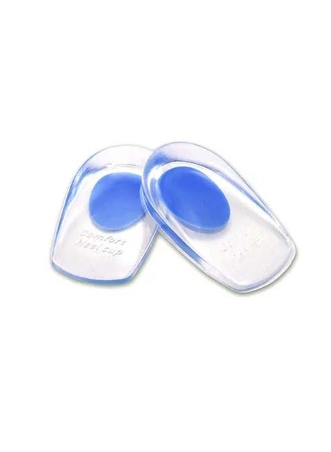 1 Pair Silicone Gel Heel Cups Pads Inserts Blue