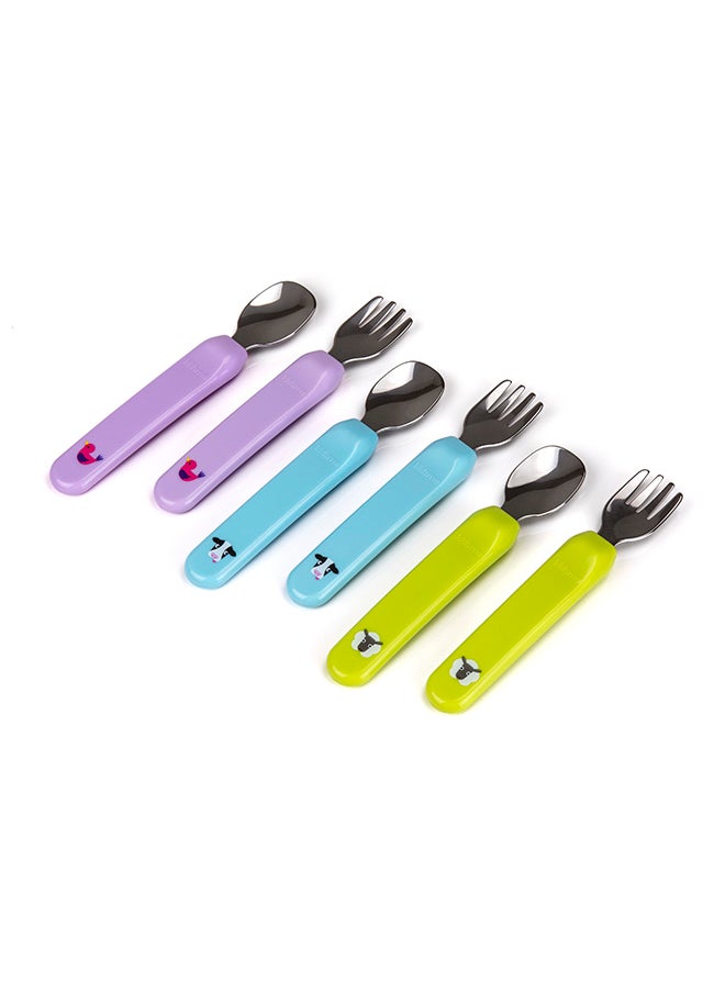 kidsme Premier Spoon And Fork With Case From 12 Months And Above - Lavender  - Image 2