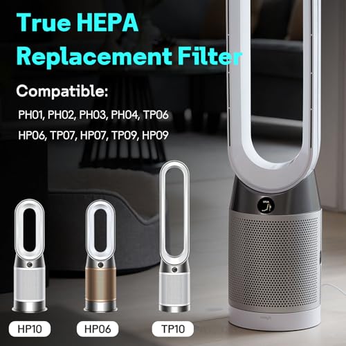 Leemone فلتر بديل لييمون 360° كومبي 2 في 1 HEPA + كربون متوافق مع دايسون TP06 HP06 PH02 PH01 PH03 PH04 HP09 TP09 HP07 TP07 TP10 HP10، فلتر HEPA حقيقي من الدرجة H13 - Image 3