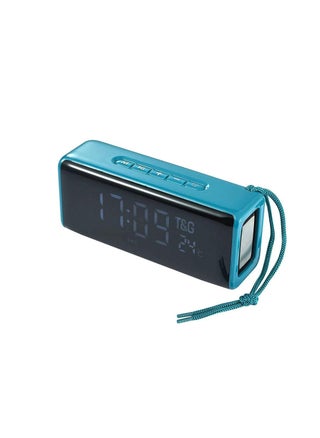 174 TWS Mirror Bluetooth Speaker, Support Alarm Clock, Time & Temperature Display, Micro SD Card, FM, MP3 - Sky blue - pzsku/Z60E5677BD6A9BEF91ED7Z/45/1743952391/6ad01e56-bf65-4f89-a55d-749458809757