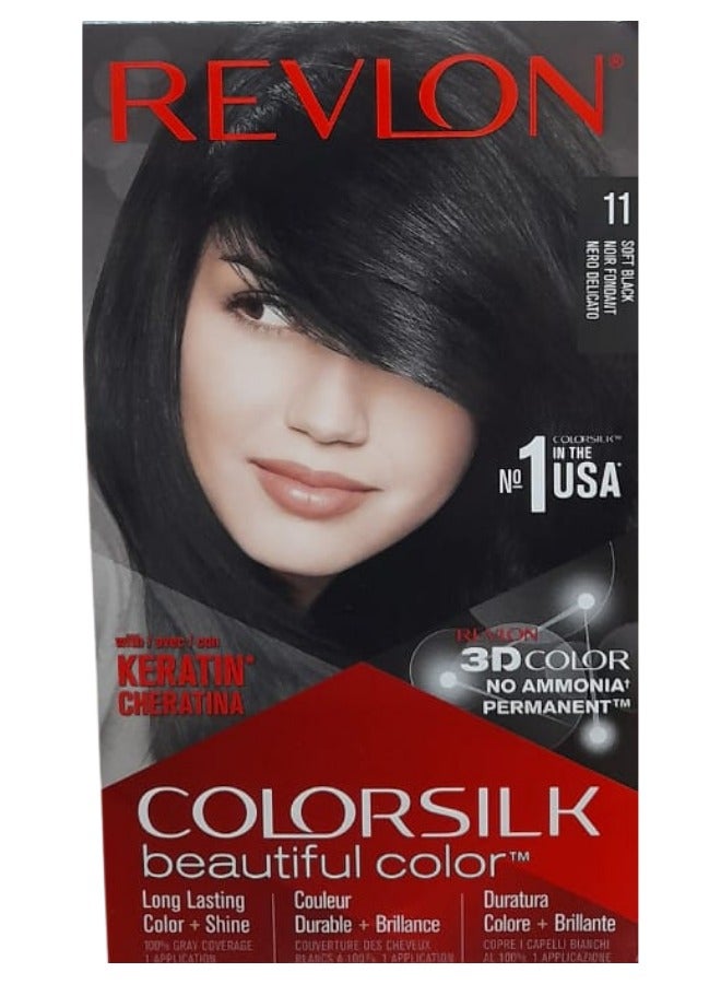 REVLON COLORSILK - SOFT BLACK 11 - Image 2