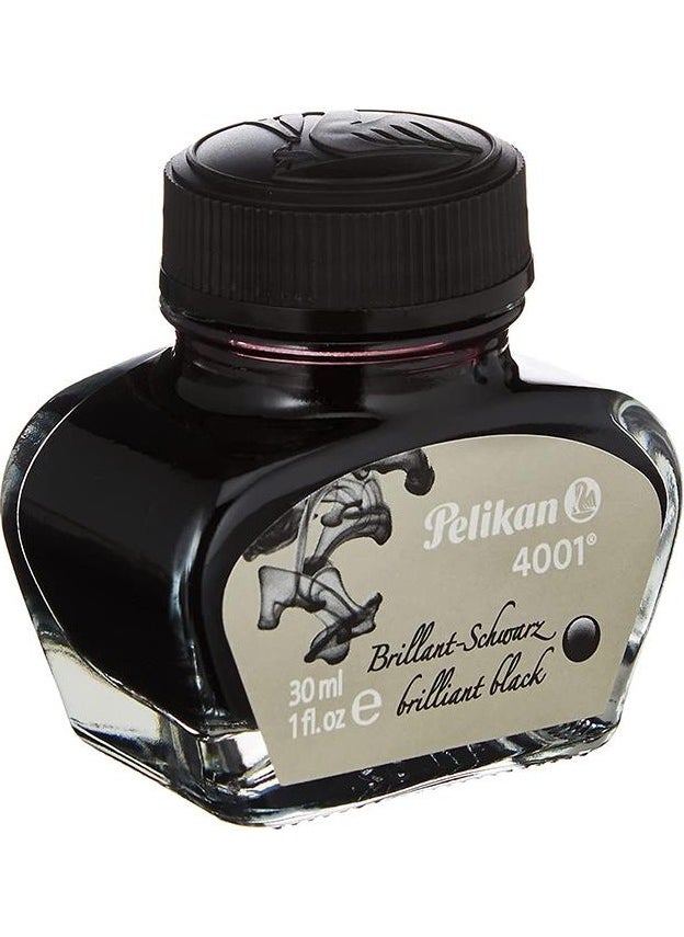 Pelikan Black Fountain Pen Ink 30 ml 4001 1 Piece Fountain Pen Writing Ink Bottle  - Image 1