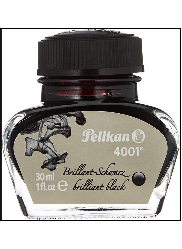 Pelikan Black Fountain Pen Ink 30 ml 4001 1 Piece Fountain Pen Writing Ink Bottle  - Image 2