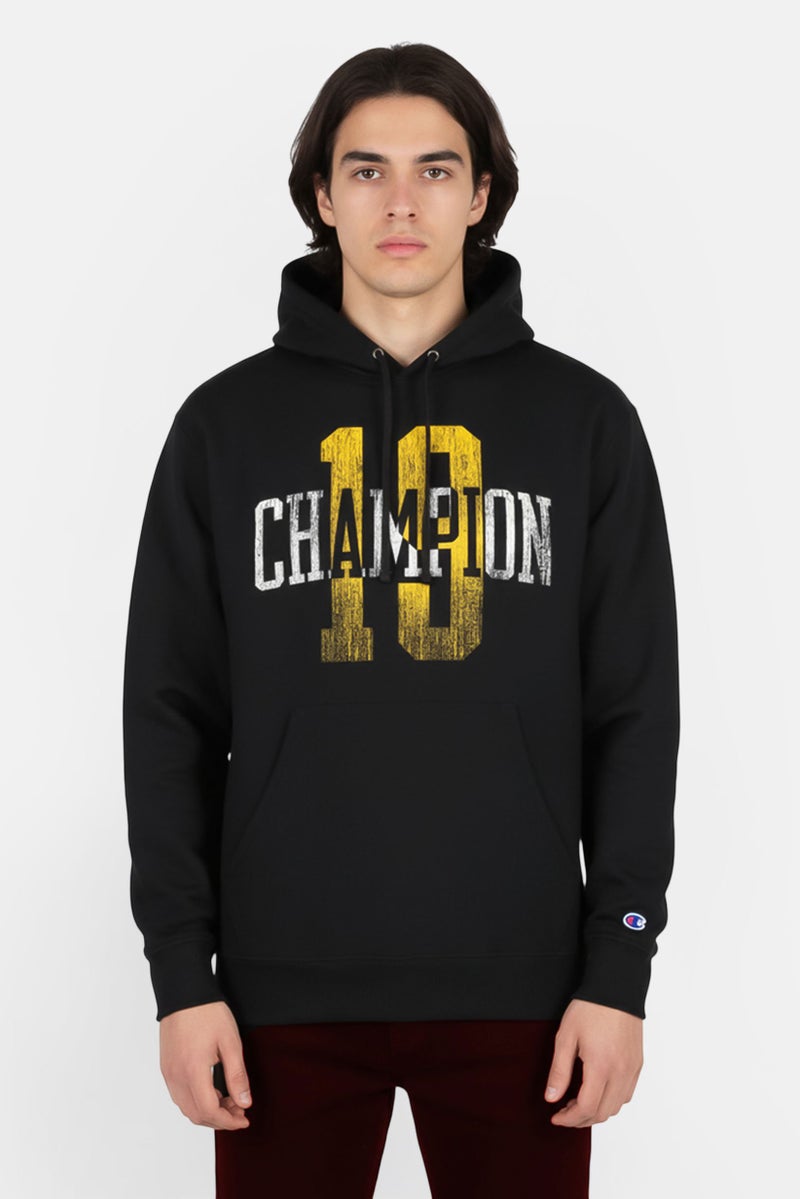 Champion Men Big And Tall Fit Long Sleeve Outdoor Sweatshirt, Black - Image 1