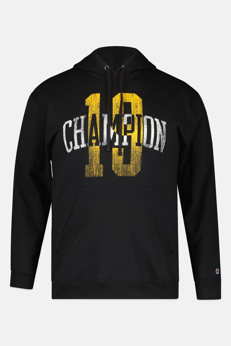 Champion Men Big And Tall Fit Long Sleeve Outdoor Sweatshirt, Black - Image 3