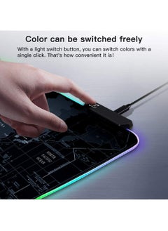 Flash Hawk Large RGB Gaming Mousepad with Nonslip Base 14 Kinds of RGB Lights Mode for Live Broadcasting, Gaming and Work 800x300x4mm  - Image 2