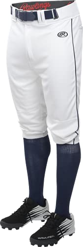 Rawlings | LAUNCH SERIES Knicker Baseball Pants | Adult Medium | White/Navy - Image 1