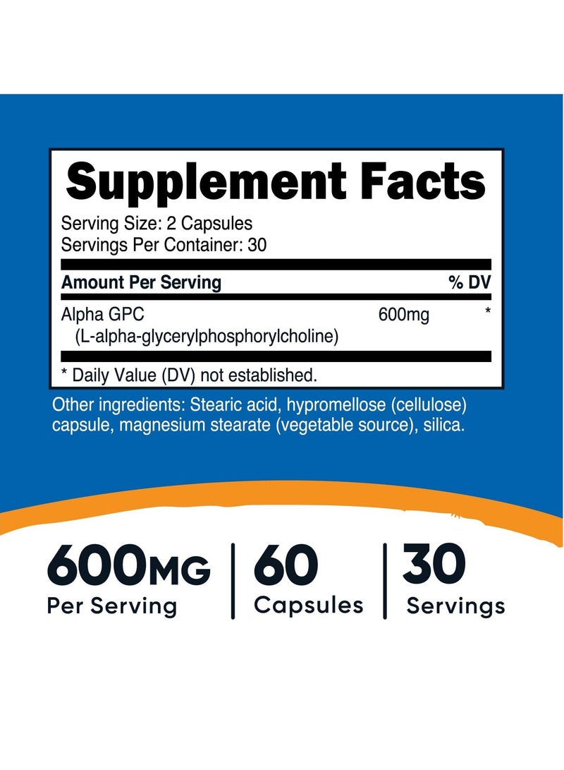 كبسولات نيوتريكوست ألفا جي بي سي 600 ملغ، 60 كبسولة - Image 2