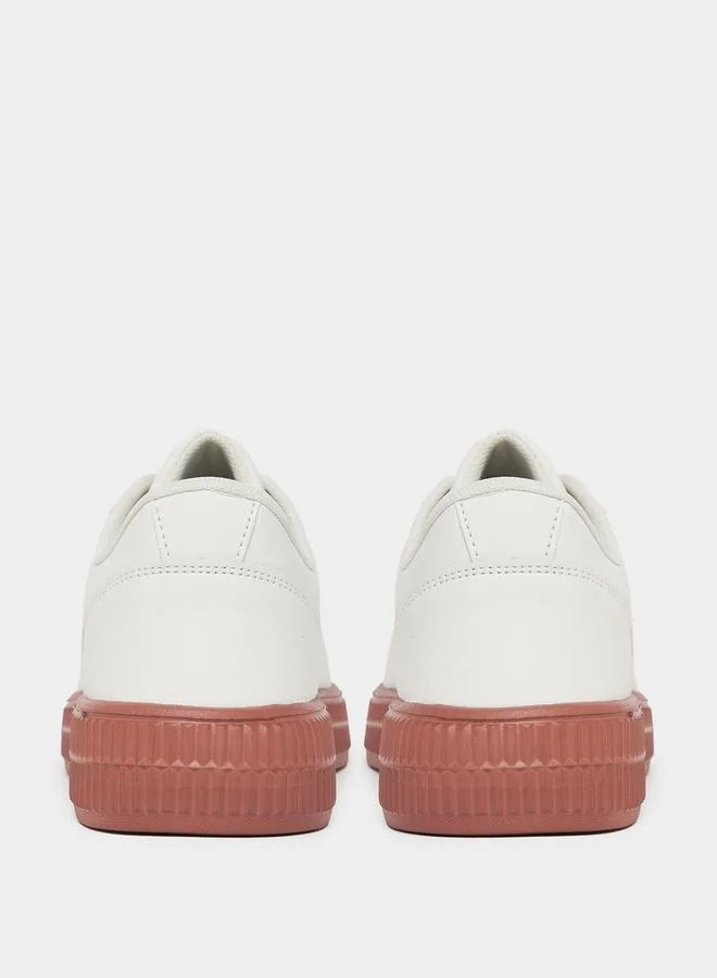 Styli Solid Gum Sole Sneakers