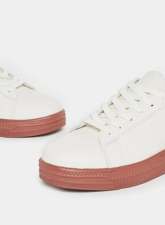 Styli Solid Gum Sole Sneakers