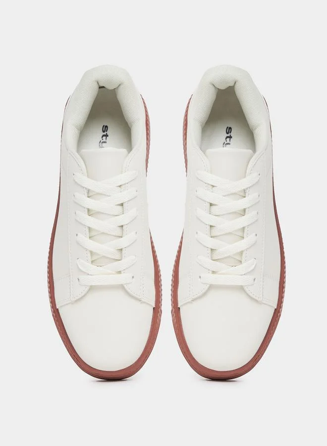Styli Solid Gum Sole Sneakers