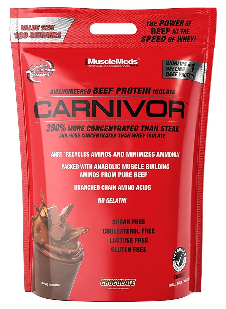 MUSCLEMEDS MuscleMeds Carnivor 100 Servings Chocolate 7.47Lb 3390g  - Image 1