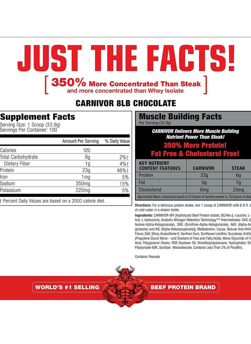MUSCLEMEDS MuscleMeds Carnivor 100 Servings Chocolate 7.47Lb 3390g  - Image 3