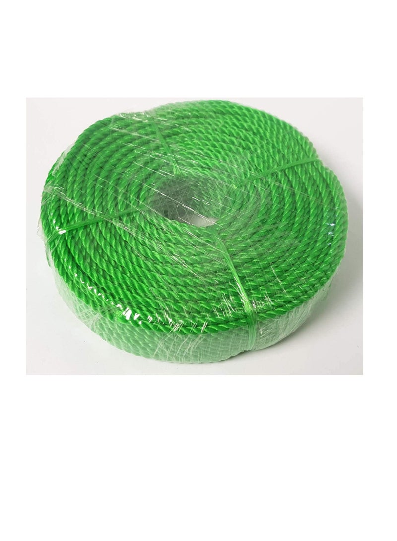 High Quality Multipurpose 4mm Virgin Plastic Nylon Rope 100 Yards 1 GREEN  - Image 1