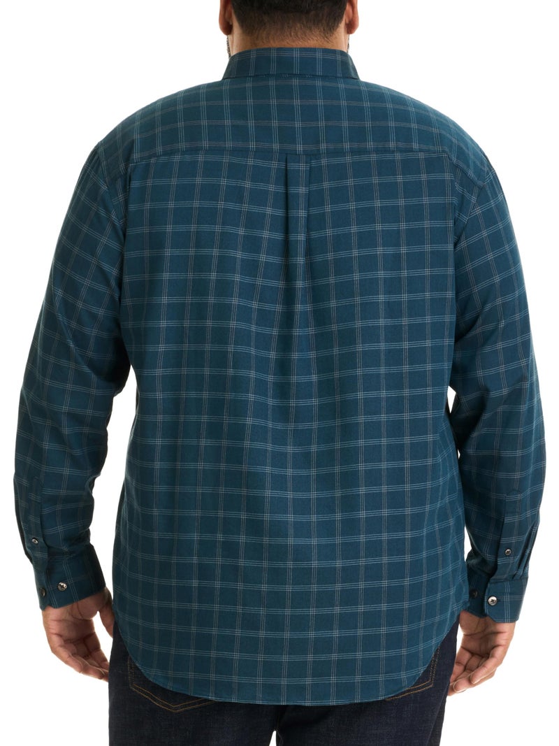 Van Heusen Men's Tall Big and Tall Traveler Stretch Non Iron Long Sleeve Shirt Shirt, -turquoise Seabed, 2X-Large - Image 4