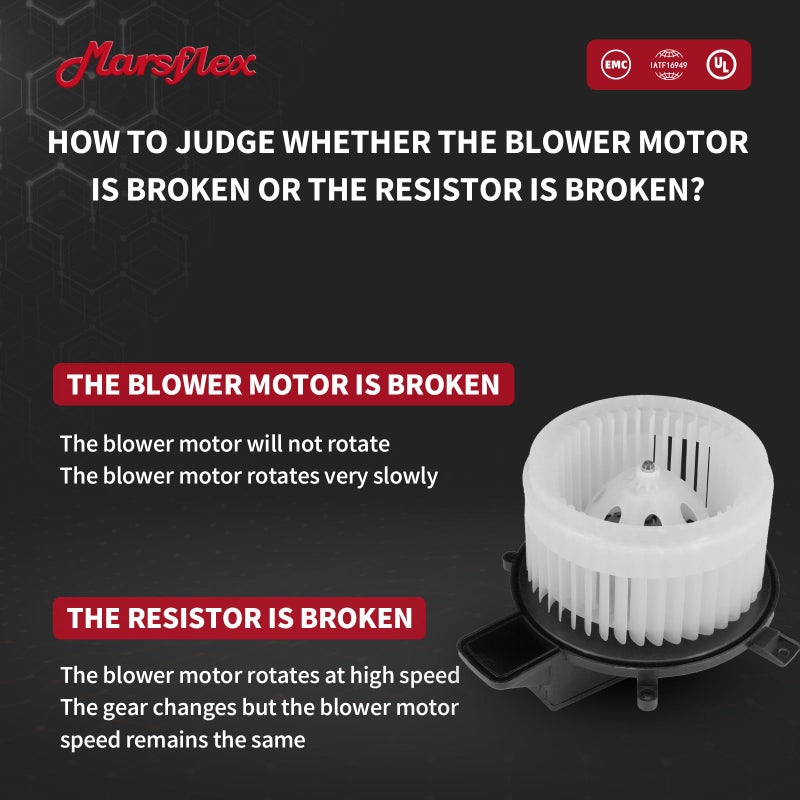 Marsflex Front Blower Motor 700216 for 2008-2017 Dodge Grand Caravan Durango, for Chrysler Town & Country, for Jeep Grand Cherokee, 2009 2010 2011 2012 2013 2014 2015 2016 Blower Motor OE: 68079477AB - Image 4