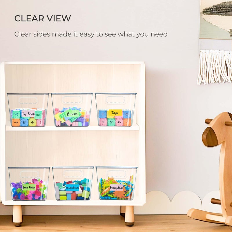 Rolheit Clear Stackable Storage Bins, Plastic Toy Organizers and Storage with Lids, Toy Bins for Kids Organizer, Storage Container for Organizing for Playroom, Toy Storage Organizer Holds Toys(6) - Image 3