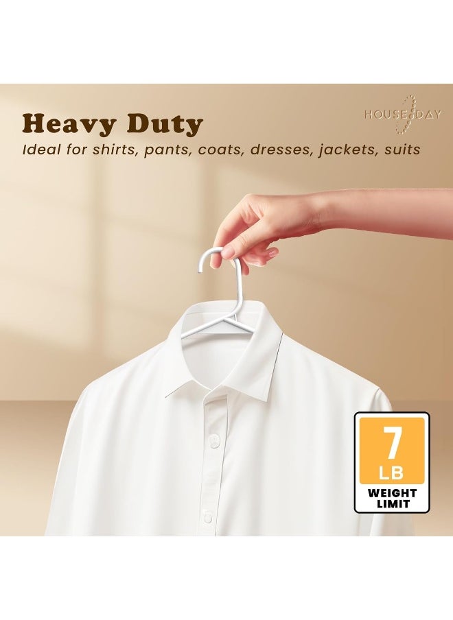 HOUSE DAY - HOUSE DAY Plastic Hangers-50 Pack-Plastic Clothes Hangers for Skirt Suit Coat, Standard Tubular Plastic Hangers for Clothes - Image 1