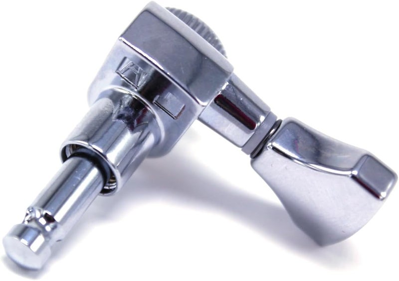 Hipshot 6GLO Grip-Lock Locking Guitar Tuning Machines 3+3 - Universal Mounting Plate UMP included - Chrome - Image 4