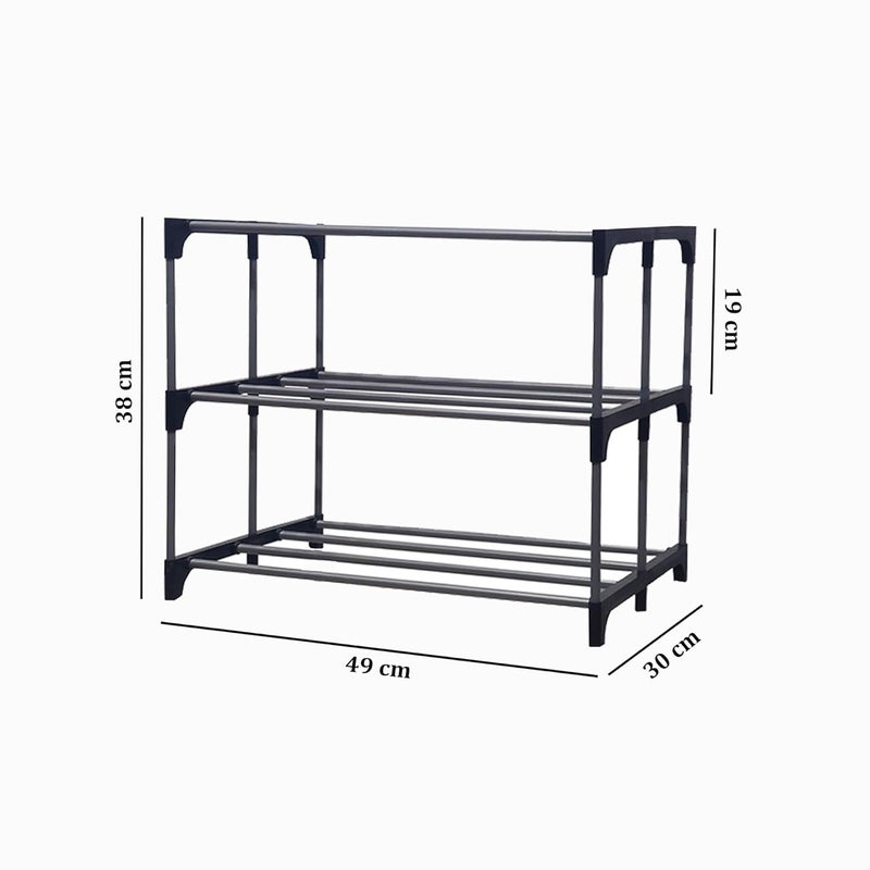 PHILOSHOP 3 Tier Metal Book Shelf Tall Narrow Storage Rack for Kids and Adults Modern Bookshelf Unit for Nursery School Home and Office - Image 3
