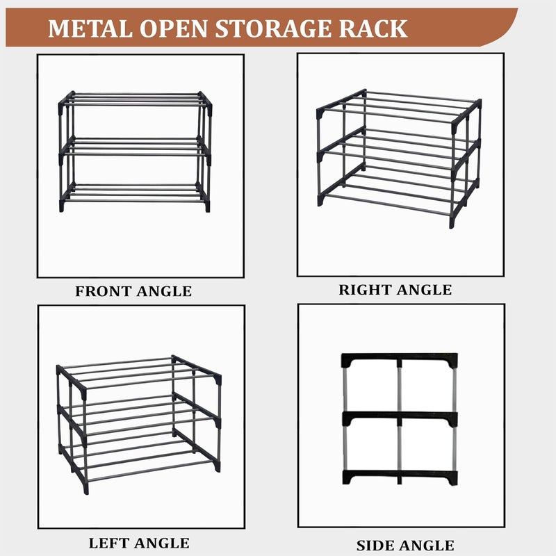 PHILOSHOP 3 Tier Metal Book Shelf Tall Narrow Storage Rack for Kids and Adults Modern Bookshelf Unit for Nursery School Home and Office - Image 5
