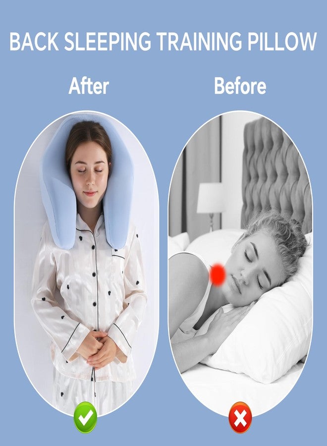 ROYALAY Back Sleeping Training Pillow Wrinkle Prevention, Memory Foam Beauty Pillow for Neck Shoulder Support, Sleep on Your Back Reduces Pressure on Skin - Image 3