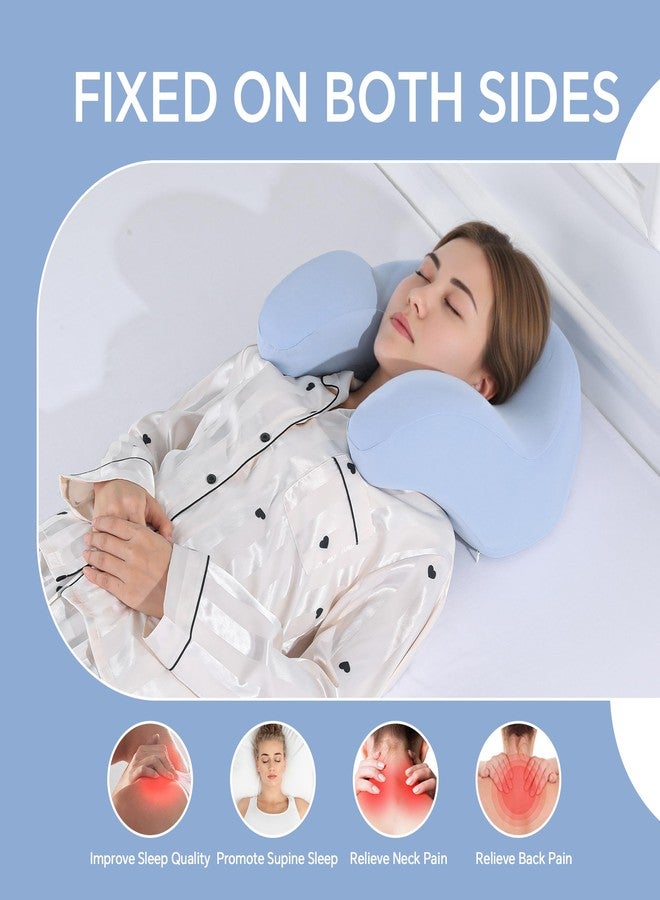 ROYALAY Back Sleeping Training Pillow Wrinkle Prevention, Memory Foam Beauty Pillow for Neck Shoulder Support, Sleep on Your Back Reduces Pressure on Skin - Image 4