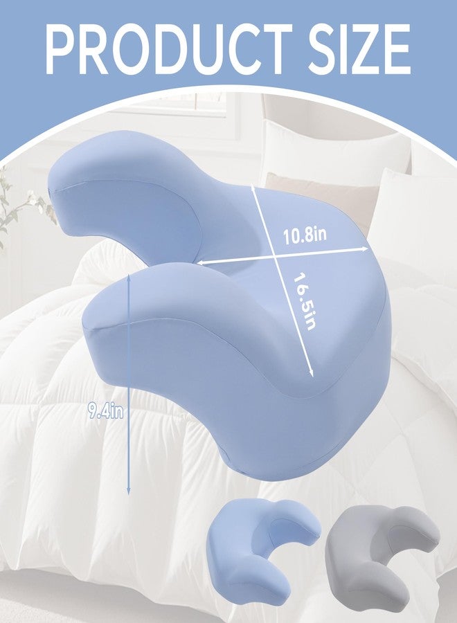 ROYALAY Back Sleeping Training Pillow Wrinkle Prevention, Memory Foam Beauty Pillow for Neck Shoulder Support, Sleep on Your Back Reduces Pressure on Skin - Image 2