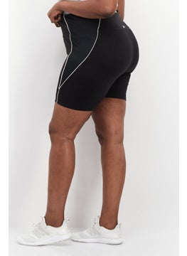 Reebok Women Plus Sportswer Fit Plain Training Leggings Shorts, Black  - Image 3