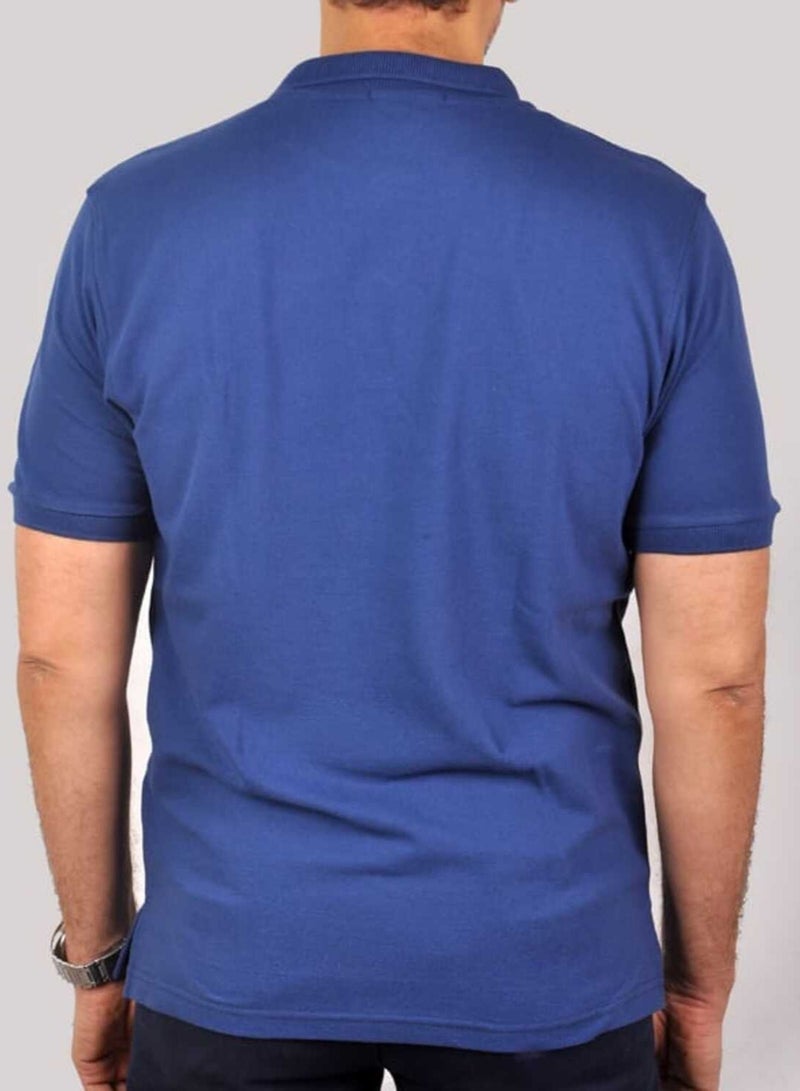 Jupiter Indigo Cotton Polo T-Shirt  - Image 2