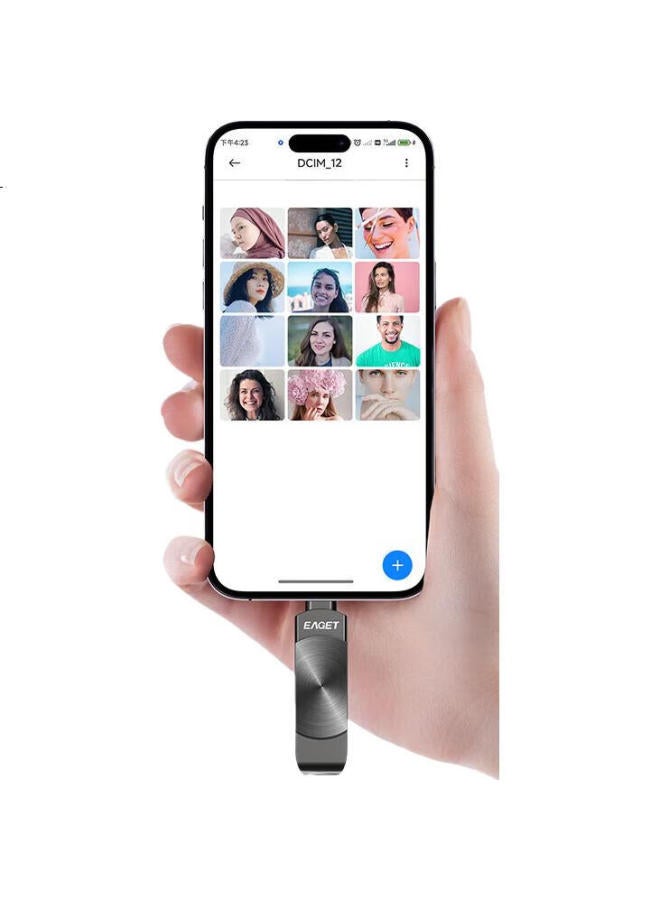 Eaget 256Gb Lightning Usb3.0 Apple Phone Flash Drive, I66 Official Mfi Certified, One-Click Backup, Iphone/Ipad Expansion, Compatible With Computers And Laptops, Dual-Use Thumb Drive - Image 2