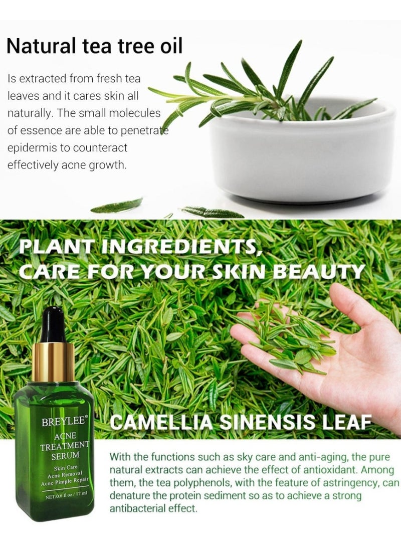 Breylee Tea Tree Oil Acne Repairing Serum 17ml— Clears Acne, Fades Blemishes, Soothes and Controls Oil. - Image 3