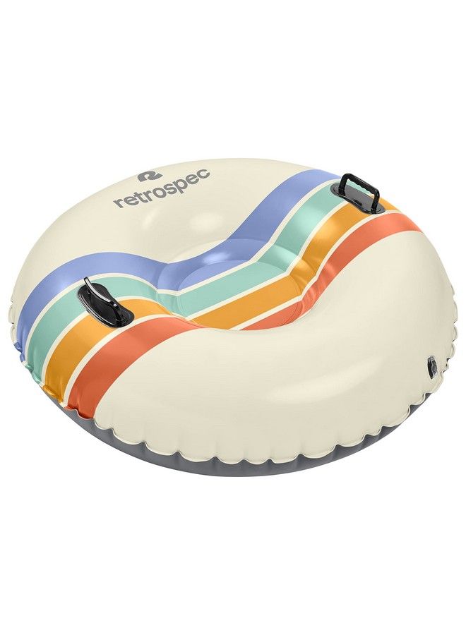 Retrospec Snowslide 42” Inflatable Snow Tube With Puncture Resistant Pvc 2 Grab Handles And Repair Kit ; Winter Snow Sports Sledding And Snow Tubing  - Image 2