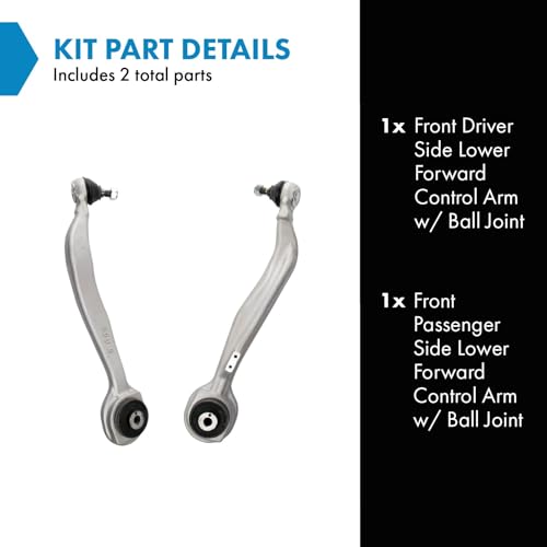 TRQ ذراع التحكم السفلي الأمامي TRQ مع مجموعة مفصل الكرة متوافقة مع 2008-2014 مرسيدس-بنز C300 2012-2015 C350 2013-2014 E350 2015-2018 E400 - Image 2