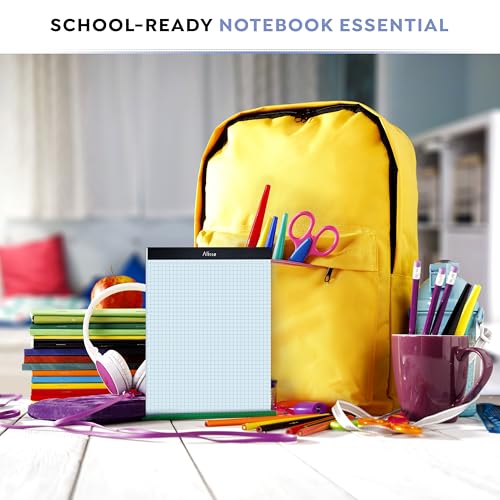Alitte Graph Paper Pad, Pack of 3, White Letter Size - 4x4 Quad Grid Paper, With Blue Lines - Easy-Tear Perforations, 11x8.5 Cardboard Backing - Graph Notepads for School, Office -50 Sheets per Pad - Image 5