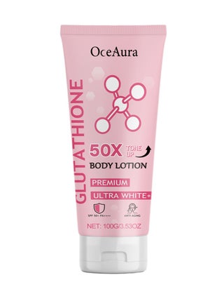 oceaura glutathione body lotion Brightening Lotion, Firming Body Women, Spf 50+ Body Moisturiser for Dark Spots, Smoothing, Even Skin Tone, Intense Hydration, Anti Aging, Fair And White Body Lotion For Dry Skin 100g Brands_NOW Supplements Offer:Cream+Facewash Medicube Age-r Glutathione Glow