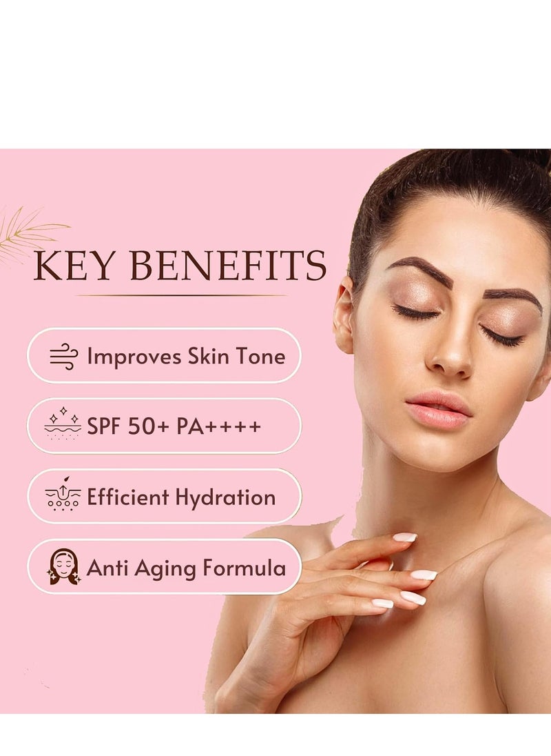 OceAura - Brightening Body Lotion, Firming Body Lotion Women, Spf 50+ Body Moisturiser for Dark Spots, Smoothing, Even Skin Tone, Intense Hydration, Anti Aging, Fair And White Body Lotion For Dry Skin 100g - Image 1