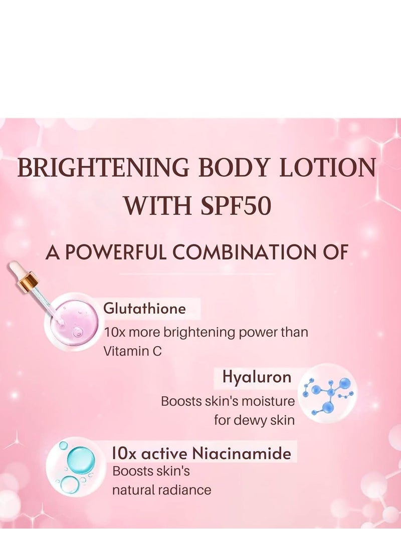 OceAura - Brightening Body Lotion, Firming Body Lotion Women, Spf 50+ Body Moisturiser for Dark Spots, Smoothing, Even Skin Tone, Intense Hydration, Anti Aging, Fair And White Body Lotion For Dry Skin 100g - Image 1