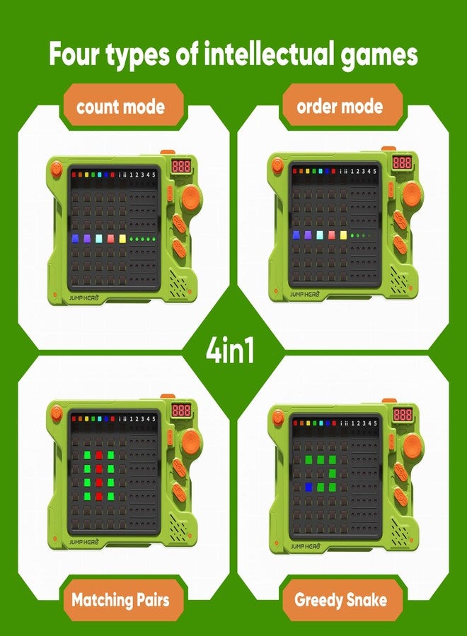 Jump Hero Super Decoder Game, 4-in-1 Code Breakers Game for 1-2 Players, Electronic Mastermind Games for Kids and Adults, STEM Development Toys for Boys and Girls, Travel Games for Road Trip - Image 5