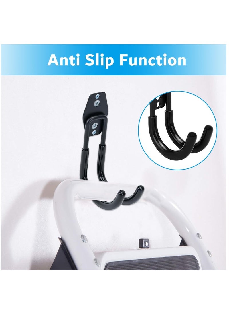 Captaintech Garage Hooks, Garage Storage Hooks with Anti-Slip Coating, Garage Wall Hooks for Organizing Bike, Ladder, Garden Tools(4 PCS)  - Image 2