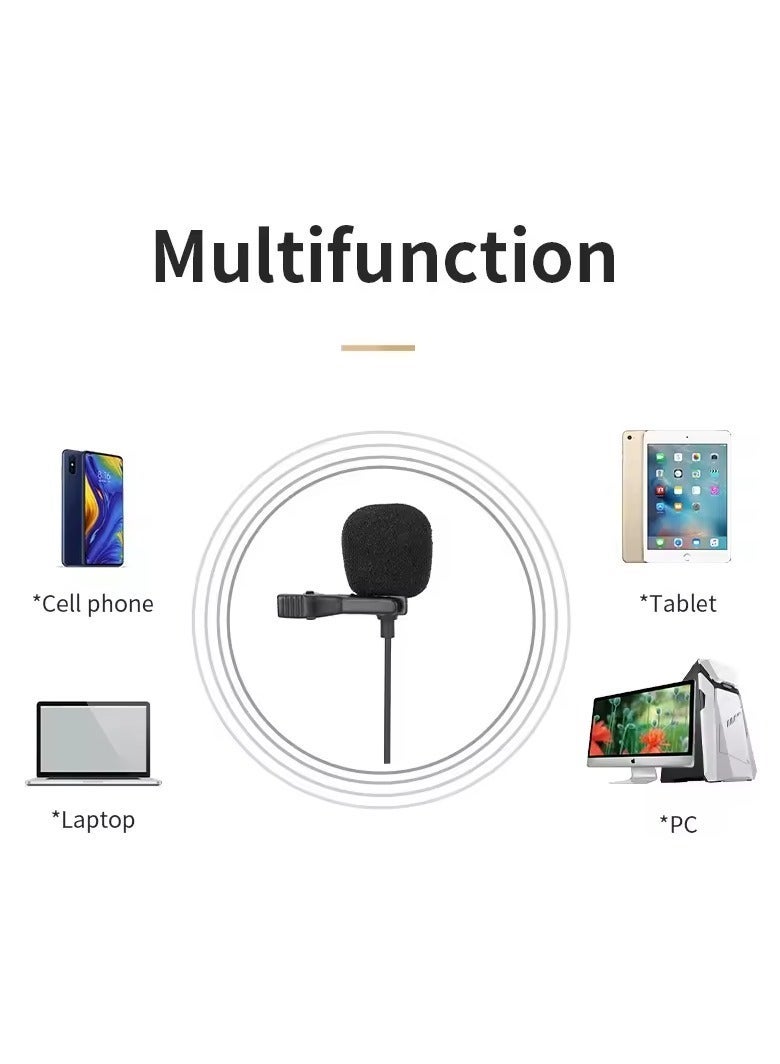 Jmary MCR2 Professional Type C Interface Lapel Mic 3.5mm Micro type Mobile Phone PC Voice Lavalier Microphone - Image 2
