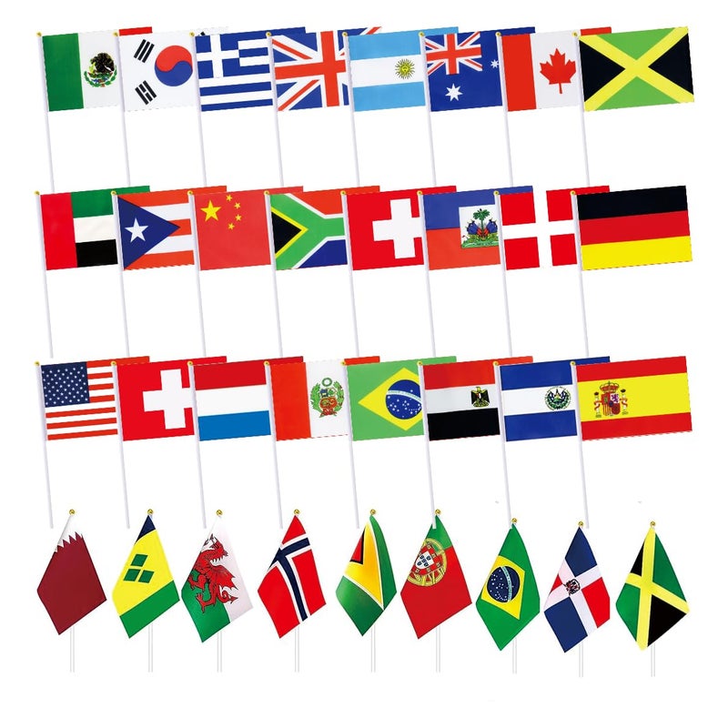 Ckexin 228 Countries Small Stick Flags Mini International World Hand Held Flag Decorations - Image 2