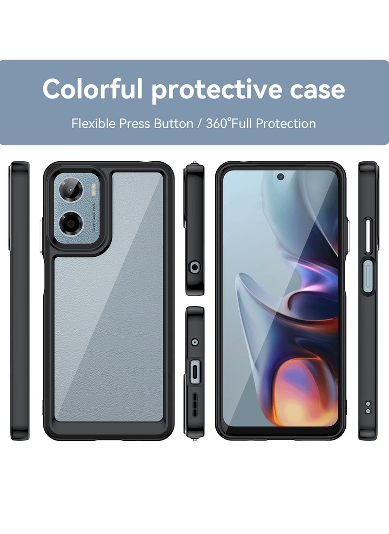 for Motorola G05/E15 Case Cover, High Quality Hard Backplane Soft Border Pure and Bright Comfortable Feel Cell Phone Protective Case for Motorola G05/E15, Black