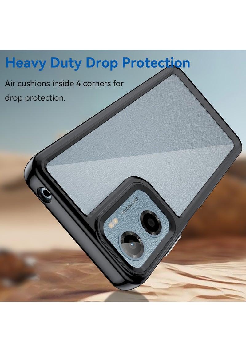 for Motorola G05/E15 Case Cover, High Quality Hard Backplane Soft Border Pure and Bright Comfortable Feel Cell Phone Protective Case for Motorola G05/E15, Black