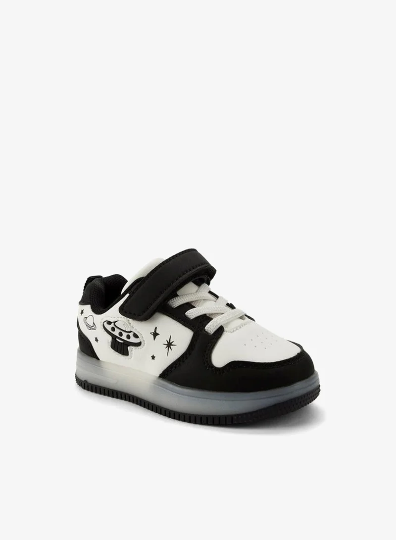 JUNIORS Boys Hook & Loop Light-Up Ankle Sneakers