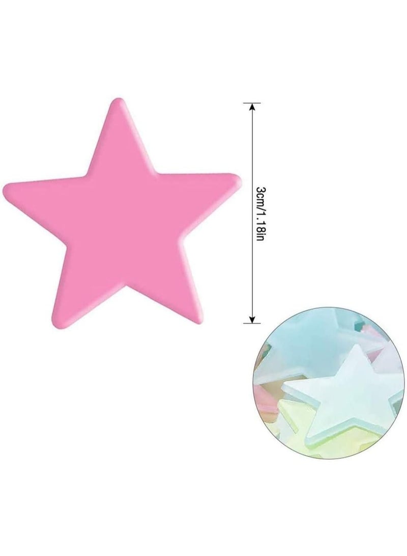 100 Pcs Glow in The Dark Stars Wall Stickers – Luminous Ceiling Decals for Kids Bedroom, Night Sky Glow Stickers for Home Decoration, Glowing Wall Stars - Image 2