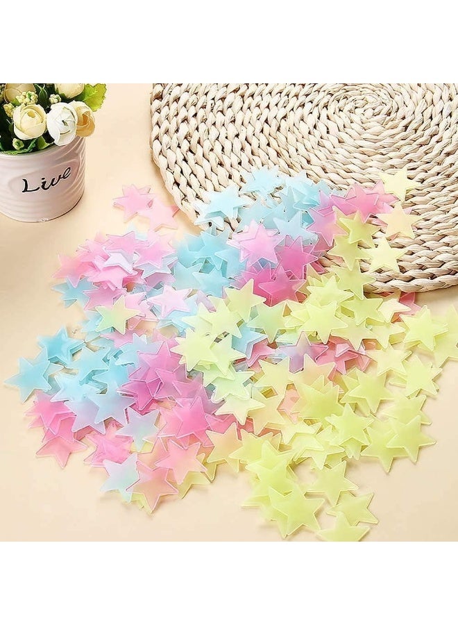 100 Pcs Glow in The Dark Stars Wall Stickers – Luminous Ceiling Decals for Kids Bedroom, Night Sky Glow Stickers for Home Decoration, Glowing Wall Stars - Image 4