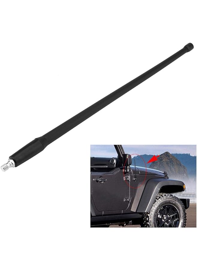 promass 13in Car Antenna Aerial Mast Radio AM FM Antenna for Jeep JK JKU JL 2008-2017 - Image 1